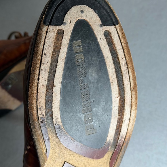 Pakerson Cuoio Mens Leather Brown Lace Up Shoes Handmade Italy Size 41.5 - Picture 7 of 12